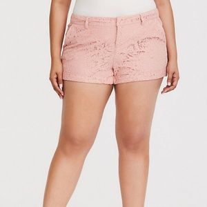TORRID Pink Lace Shorts